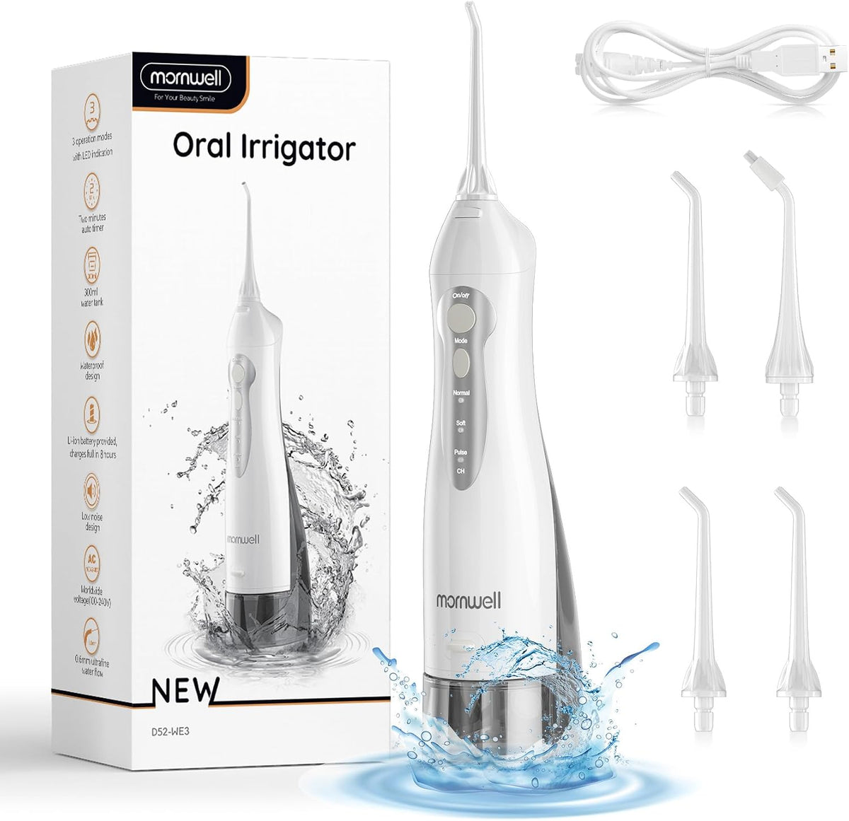 Portable Water Flosser — Cordless Oral Irrigator