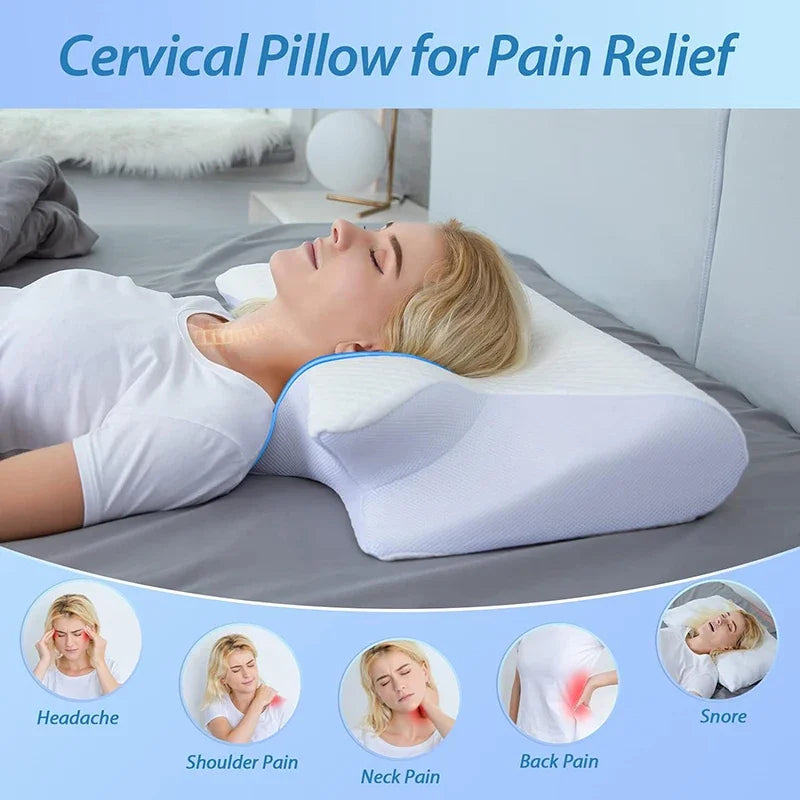 Butterfly Orthopedic Neck Pillow — Ergonomic Memory Foam for Neck & Shoulder Pain