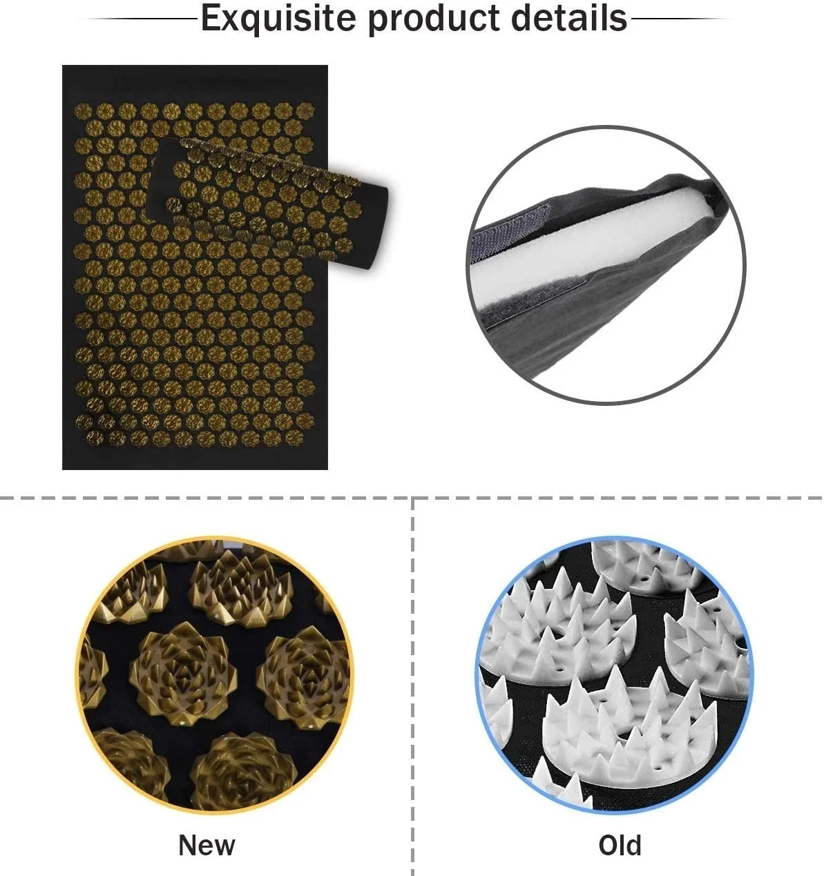 Acupressure Mat & Pillow Set — Spike Massage for Back Pain & Relaxation